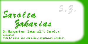 sarolta zakarias business card